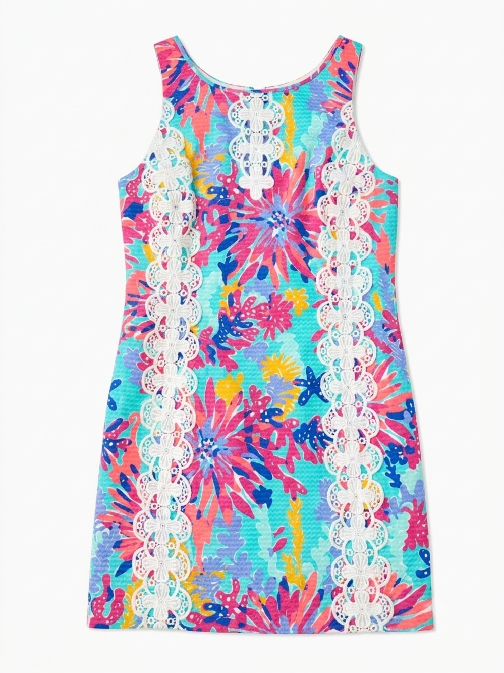 Lilly Pulitzer Shift Dress Size 10 Women's Multicolor Ember Trippin Sippin Lace